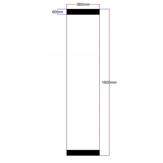 Dušo kabinos šoninis stiklas tiesus 360x1605 mm 2011 grey 3.134