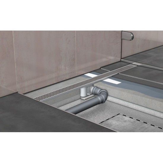 Dušo latako korpusas Aco ShowerDrain C, 92 mm su horizontaliu flanšu, 785 mm