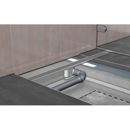 Dušo latako korpusas Aco ShowerDrain C, 92 mm su horizontaliu flanšu, 785 mm Dušo latako korpusas Aco ShowerDrain C, 92 mm su horizontaliu flanšu, 785 mm