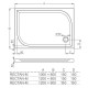 Dušo padėklas Rectan-M 1200x800x30, lietas marmuras, baltas