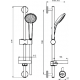 Dušo stovas Ideal Standard IdealRain, M1, 600 mm, galvutė 100 mm