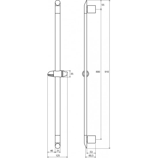 Dušo stovas Ravak su laikikliu, 973.00, 90 cm