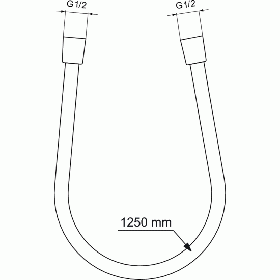 Dušo žarna Ideal Standard IdealRain, 125 cm, chromuota