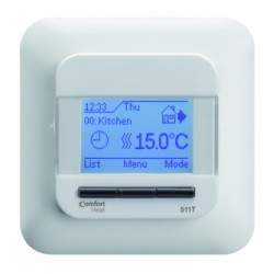 Elektra šildomų grindų termostatas Comfort Heat, C511T rėmeliui stačiakampiais kraštais