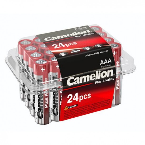 Elementai alkaline, AAA, LR03, CAMELION, 24 vnt. Elementai alkaline, AAA, LR03, CAMELION, 24 vnt.
