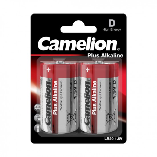 Elementai Alkaline, LR20-BP2, D, CAMELION, 2 vnt. Elementai Alkaline, LR20-BP2, D, CAMELION, 2 vnt.