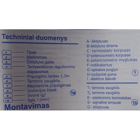 Elementas kaitinimo GT300 сhromas (CH)
