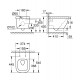 EuroCeramic pakabinamas WC puodas Rimless, baltas, Triplex nuplovimas (*16vnt/pall)