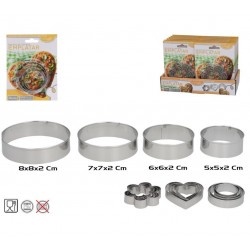 Formelės sausainiams metalinės 4vnt 83101