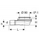 Geberit dušo sifonas d90 su dangteliu, vandens lygis iki 30mm