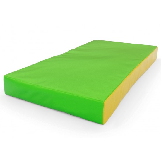 Gimnastikos čiužinys SANRO 100x50x10 cm žaliai-geltonas
