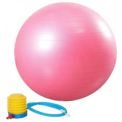 Gimnastikos kamuolys SANRO 65cm Rožinis su pompa