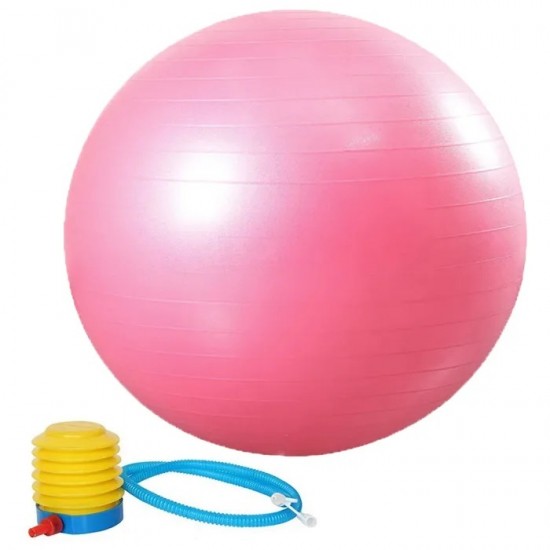 Gimnastikos kamuolys SANRO 65cm Rožinis su pompa