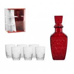Grafinas 450ml + 6 stikliukai 80ml RED