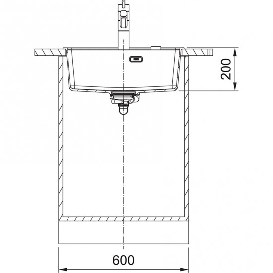 Granitinė plautuvė Franke Maris, MRG 610-52 A, Juoda matinė, rankinis ventilis Granitinė plautuvė Franke Maris, MRG 610-52 A, Juoda matinė, rankinis ventilis