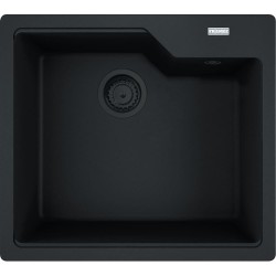 Granitinė plautuvė Franke Urban, UBG 610-56, juoda matinė, juodas ventilis
