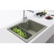 Granitinė plautuvė Franke Urban, UBG 610-56, juoda matinė, juodas ventilis