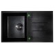 Granitinė plautuvė VIGA3T black pearl SU SIFONU