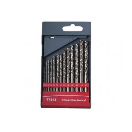 GRĄŽTAI METALUI 2.0-8.0MM 13VNT.HSS DIN338 ŠLIFUOTI PROLINE