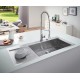 Grohe nerūdijančio plieno plautuvė K1000, 710 x40 cm, dubuo dešinėje Grohe nerūdijančio plieno plautuvė K1000, 710 x40 cm, dubuo dešinėje