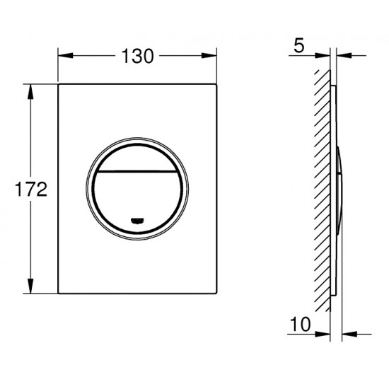 Grohe Nova Cosmopolitan S WC klavišas, chromuotas