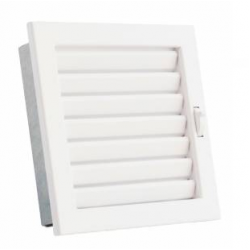 Grotelės VENTLAB 220x220, reguliuojamos žaliuzės, baltos