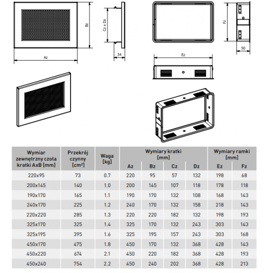 Grotelės VENTLAB 240x170, be žaliuzių, juodos