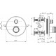 Ideal Standard Ceratherm Navigo potinkinė termostatinė sistema: apvali 300 mm metalinė galva, rankinis dušas, 1/2 alkūnė