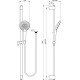 Ideal Standard Idealrain EvoJET Round 3 funkcijų dušo stovas, dušo žarna, chromas