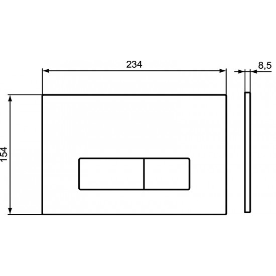 Ideal Standard OLEAS M2 mechaninis nuleidimo klavišas, baltas