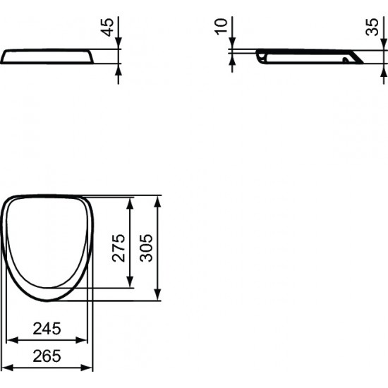 Ideal Standard pisuaro dangtis Connect Home