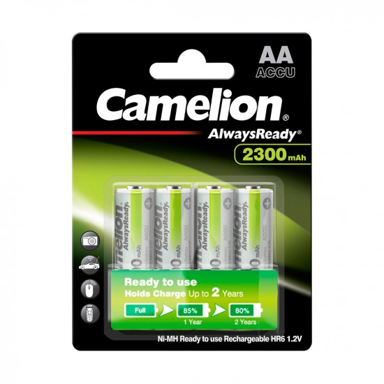 Įkraunami elementai, NH-AA2300ARBP4, CAMELION, 4 vnt. Įkraunami elementai, NH-AA2300ARBP4, CAMELION, 4 vnt.