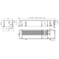 Įleidžiamas grindinis konvektorius FC 280x22x15
