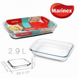Indas kepimui stikl. 2.9L 39*24*5cm Marinex