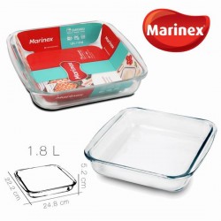 Indas kepimui stiklinis 1.8L 25*22*5cm Marinex