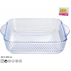 Indas kepimui stiklinis 3.2L 32*28*6cm RECT