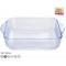 Indas kepimui stiklinis 3.2L 32*28*6cm RECT