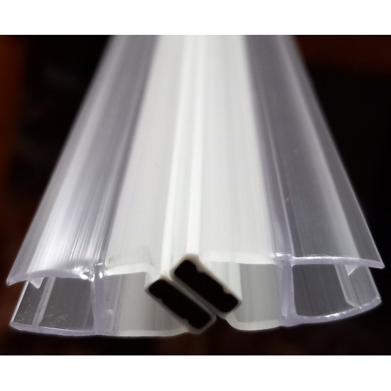 Juosta plast. dušo kab. durims 1.90m 6 mm stiklui (magnetukas) kompl.