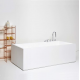 Kartell by LAUFEN laisvai pastatoma vonia iš kompozicinės medžiagos, 1760 x 760 mm, su uždanga