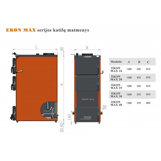 Katilas EKON MAX 30 E 30 kW Katilas EKON MAX 30 E 30 kW