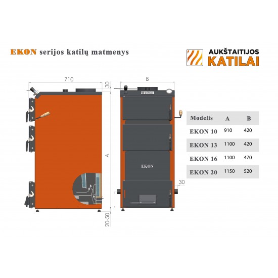 Katilas kieto kuro EKON 16  16 kW