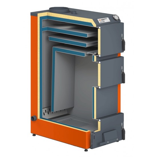 Katilas kieto kuro EKON MAX 16 16 kW didesnė pakura ir šilumokaitis
