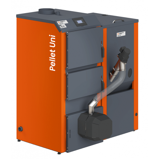 Katilas PELLET UNI 16 su KIPI ROT POWER 16 kW degikliu ir 230 l talpa Katilas PELLET UNI 16 su KIPI ROT POWER 16 kW degikliu ir 230 l talpa