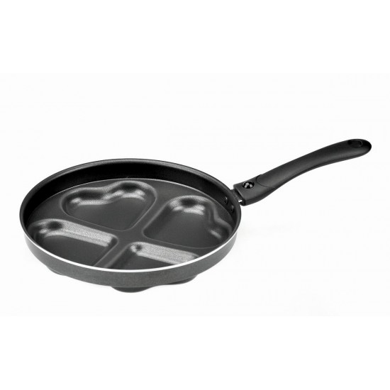 Keptuvė 24cm 4 blynams širdelė RAVELLI 100 PAD24HR Keptuvė 24cm 4 blynams širdelė RAVELLI 100 PAD24HR