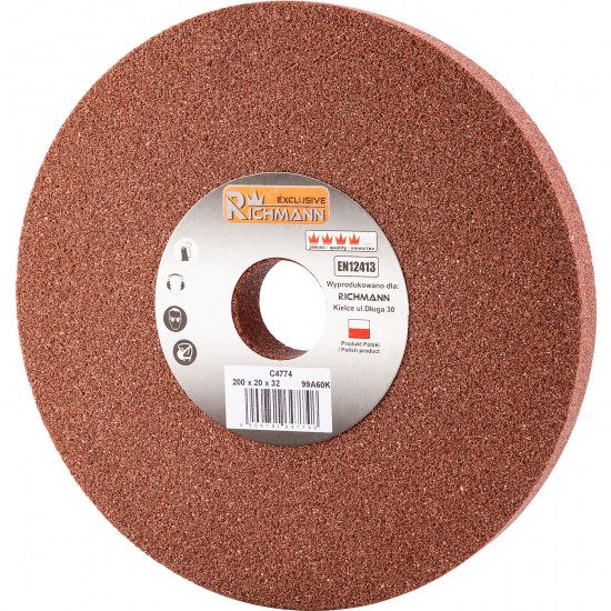 KERAMINIS ŠLIFAVIMO DISKAS 200 x 20 x 32 Raudonas 99A60K KERAMINIS ŠLIFAVIMO DISKAS 200 x 20 x 32 Raudonas 99A60K