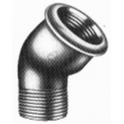 Ketaus cinkuota alkūnė, d , 1/2'', 45*, vidus-išorė