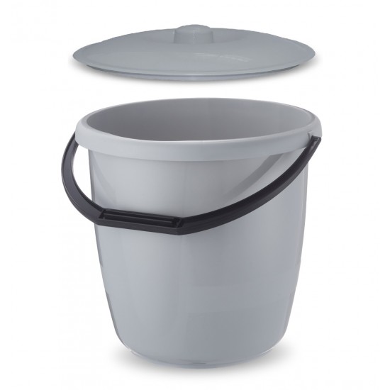Kibiras 12L plast. su dangčiu 'Delta' 4202 ART