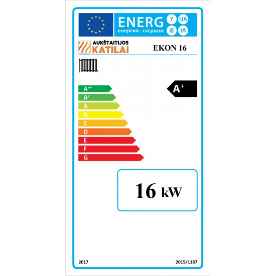 Kieto kuro katilas EKON, apatinio degimo, 16kW