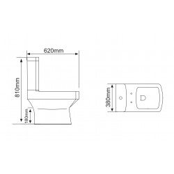 Klozetas STYLO 213 RIMLESS
