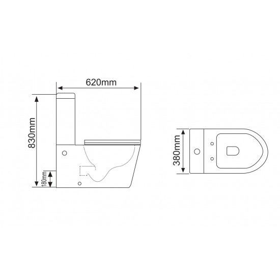 Klozetas VERSO 063 RIMLESS